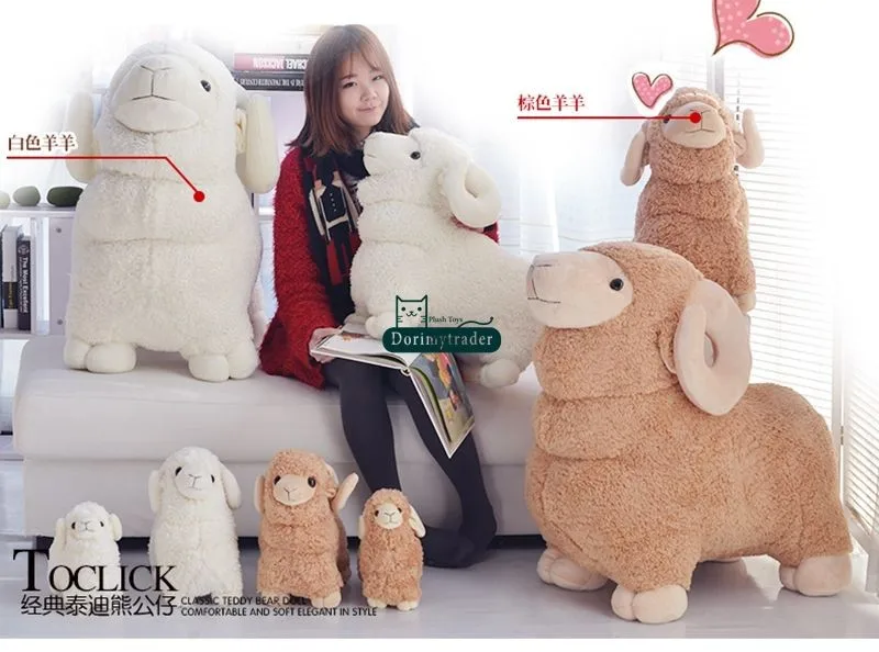 Dorimytrader 90cm Huge Plush Animal Sheep Stuffed Toy 35`` Giant Soft Juguetes Goat Plush Doll Pillow Baby Gift DY61288 (1)_1