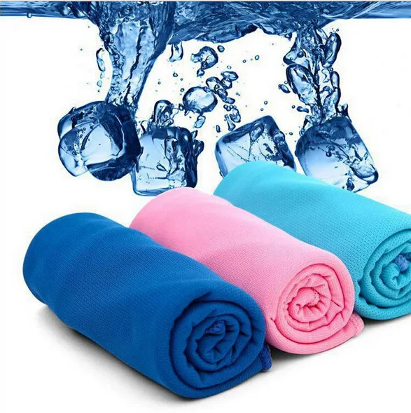 

Bathroom Beach Towel Super Absorbent Blue Summer Bath Ice Towel Utility Lasting Instant Cooling Towel Heat Relief Reusable Cool