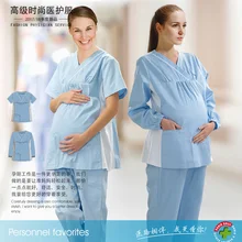 Новое прибытие беременных женщин скраб наборы доктора медсестры Спецодежда стоматологическая клиника красота униформа для салона для беременных женщин