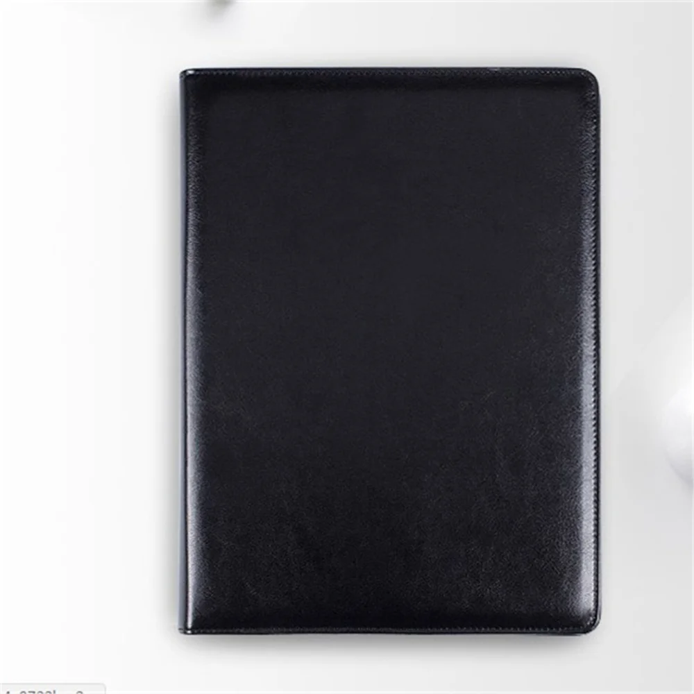 New High Quality Leather Portfolio A4 Documents Folder Cases Manager Bag Business Floder with 12-Bit Calculator