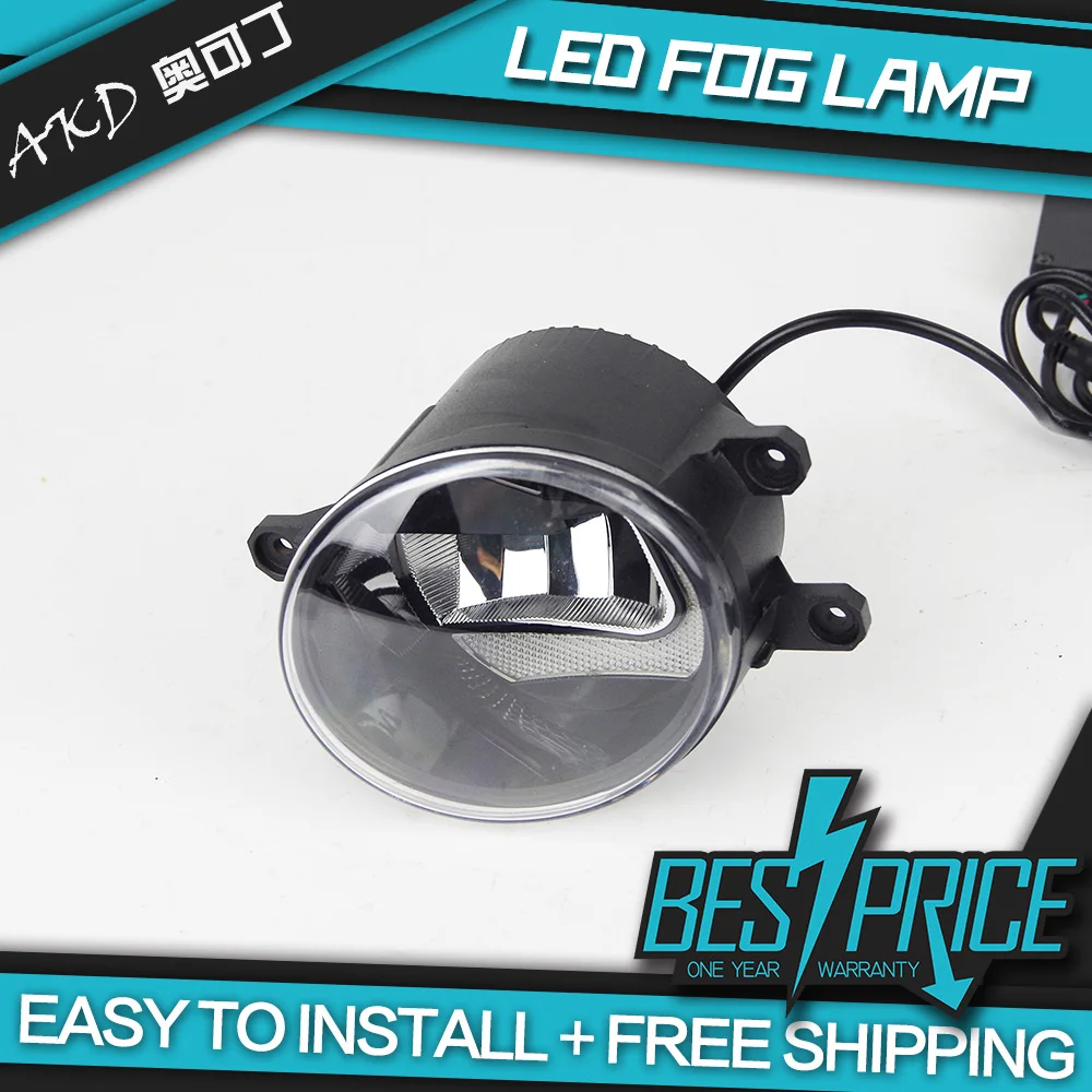 

AKD Car LED Fog Lamp for Toyota Corolla Shape C 2 Funcations LED DRL light bar Energy saving Cob Low Beam Daytime
