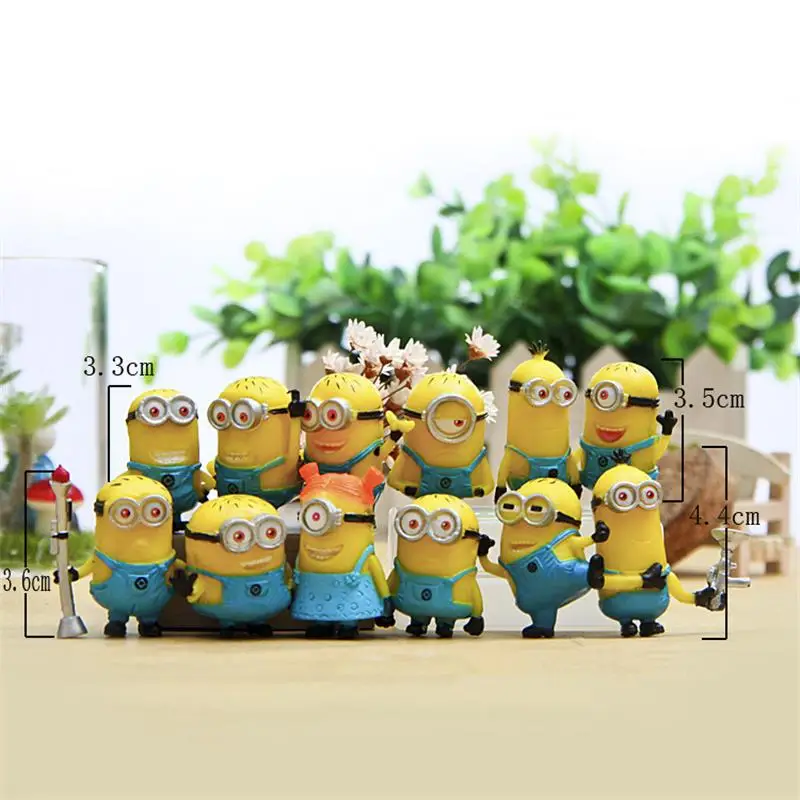 12pcs-Minion-Miniature-Figurines-Toys-Cute-Lovely-Model-Kids-Toys-3cm-PVC-Anime-Children-Figure-collection