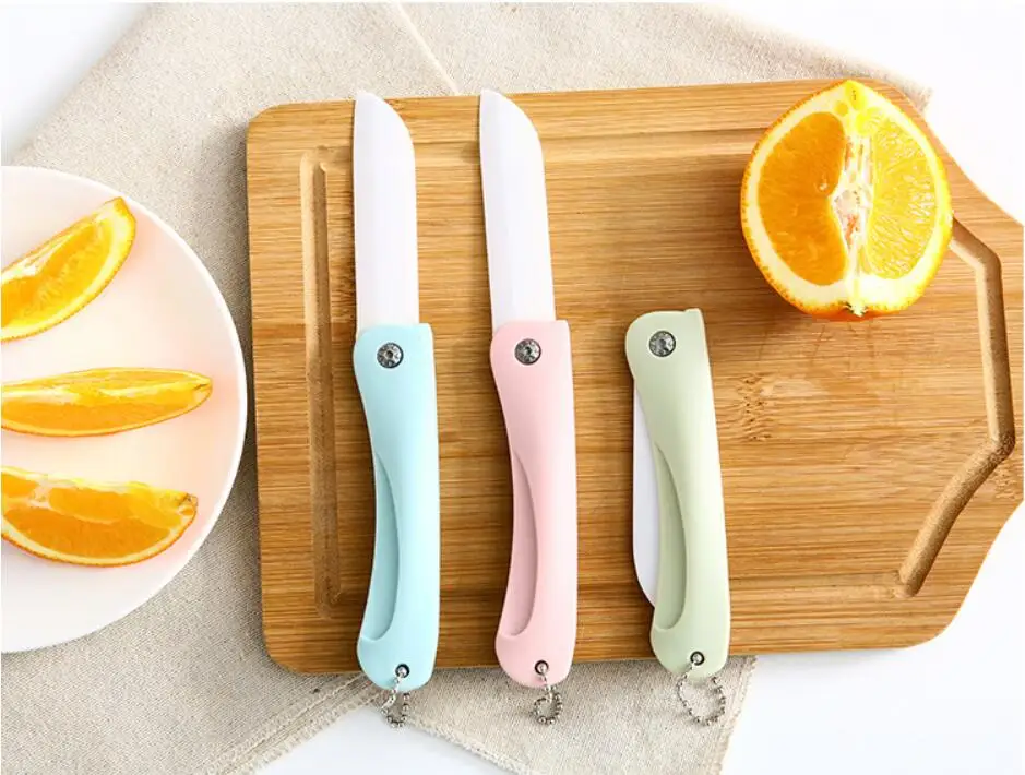 Керамический складной карманный нож Мини Портативный складной нож для резки фруктов практичное Походное снаряжение для путешествий ручные инструменты