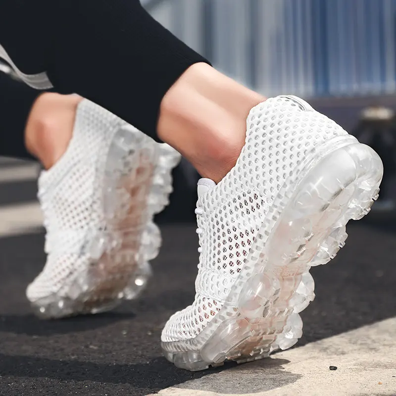 

GYP Men Running Shoes White Mesh Blade Shoes Jogging Sneakers light Men Air Cushion Gym Shoes Cheap Erkek Spor Ayakkabi MV-01
