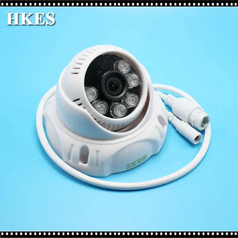 

HKES Free Shipping HD 1.3MP IP Network Camera 6Pcs Blue IR LEDs Dome Indoor Full HD POE IP Cam 960P