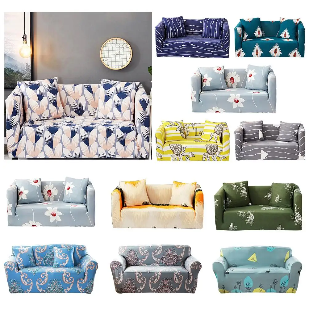 

1Pc Floral Print Sofa Wrap Full Cover Anti-slip Elastic Couch Case Slipover Decor New