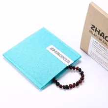 Raw Baltic Amber Bracelet for Adult(Cherry - Unpolished) Handmade in Lithuania Lab-Tested Authentic 2 Sizes