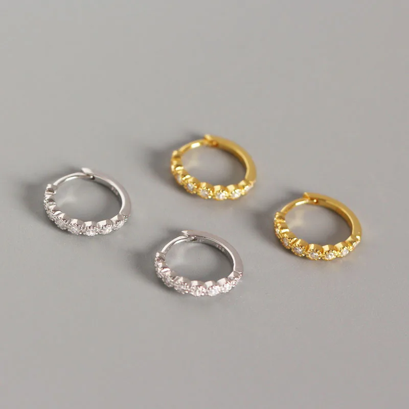 

XIHA tiny gold hoop earrings for women cubic zirconia pure 925 sterling silver earrings for women earing silver sterling 925