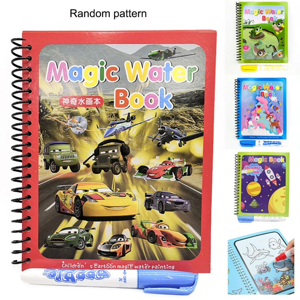 

Magic Water Drawing Book Coloring Book Doodle & Magic Pen Painting Drawing Board For Kids Toys Birthday Gift
