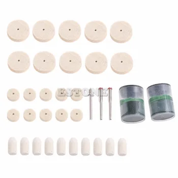 

35Pcs/Set Soft Felt Polishing Buffing Burr Wheel Kit For Dremel Rotary Tools 1/8"