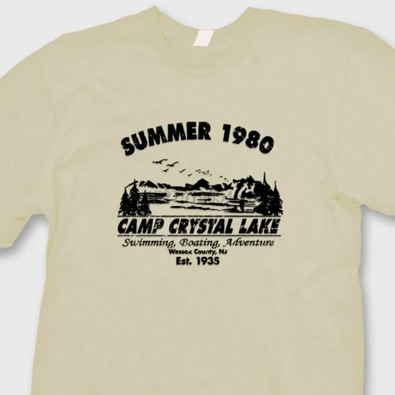 

Camp Crystal Lake Vintage 80s Horror T-shirt Jason Movies Tee Shirt