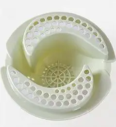 HOMETREE Креативные кухонные фильтры для раковины сетчатые фильтры для ванной Слив для ванны крышка для волос Ловца отходов пробка предотвращает засорение H435 - Цвет: H435 Green