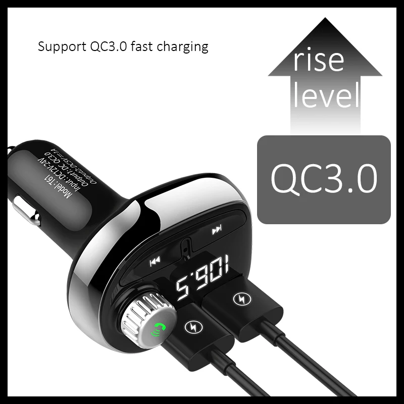 Bluetooth Car Kit for xiaomi car charger FM Transmitter MP3 Player Dual USB Fast Charging Voltage Display SD TF Music Playing Bluetooth Car Kit for xiaomi car charger FM Transmitter MP3 Player Dual USB Fast Charging Voltage Display SD TF Music Playing