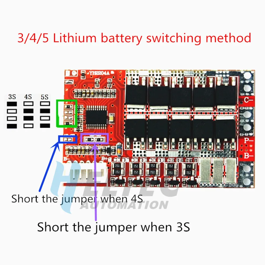 BMS 5S 12A 20A 50A 100A 21V 3.7V Lithium battery protection board/3.2V iron phosphate/LiFePO4 battery BMS board with Balance