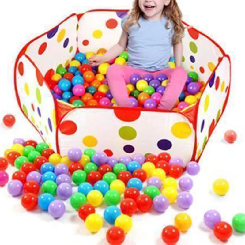 Безопасные нетоксичные Пластик мяч 50 шт. игрушка мяч разноцветными шариками бассейн игры для детей новый