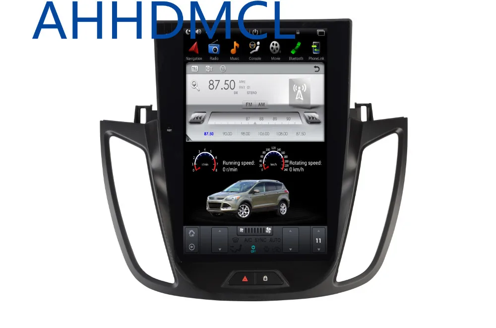 Perfect Car Multimedia Player PC PAD Tesla Style Multimedia Player Android 7.1 GPS For Kuga Escape 2nd Generation 2013 2014 2015 0