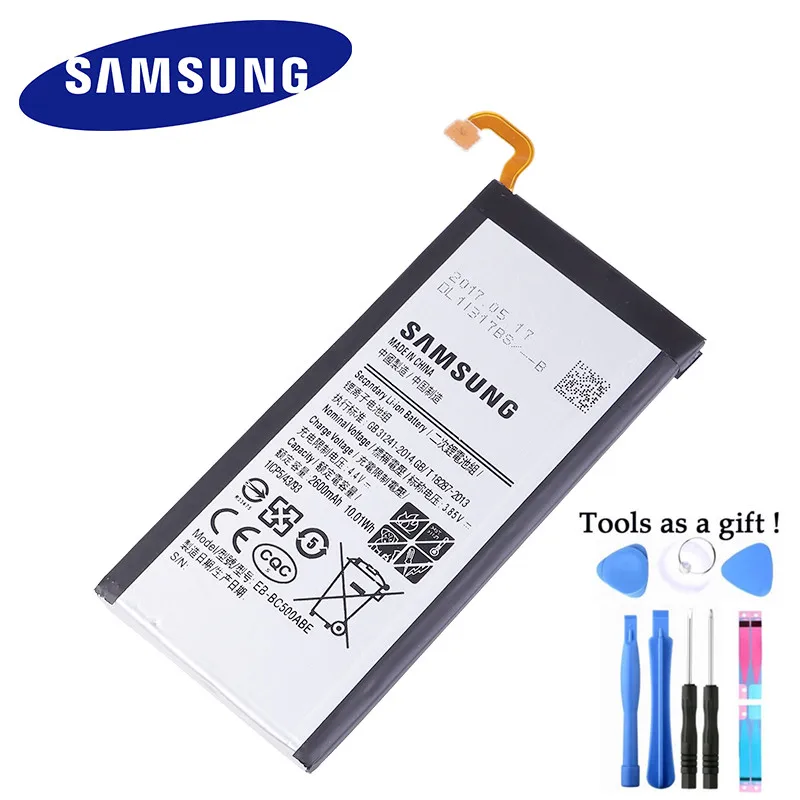 

Original Replacement Battery EB-BC500ABE For Samsung Galaxy C5 SM-C5000 Cell Phone Rechargeable Batteria 2600mAh