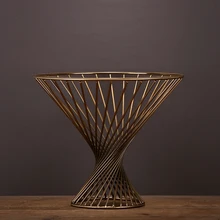 Современный Креативный сплав спиральная корзина для фруктов геометрический металлический бытовой Органайзер Ремесло Украшение для гостиной и столовой Декор