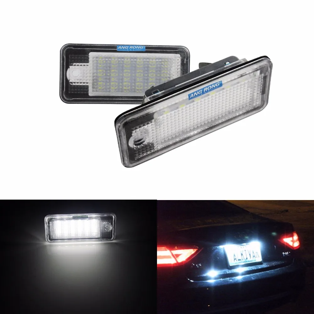 Angrong 18 Smd 5050 Led License Number Plate Light Lamps For Audi A3 8p