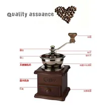 Ретро Европейский Кофе мясорубки бытовой Портативный нержавеющая сталь-Электрический Кофе бобы Кофе порошок бюро путешествий