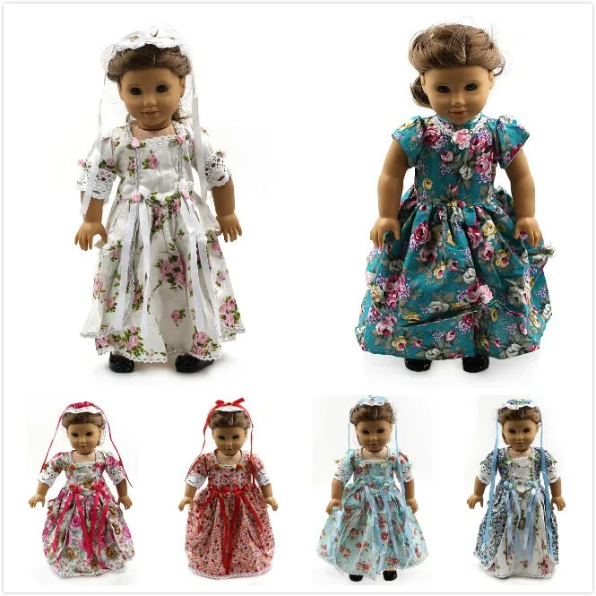 2015-hot-popular-new-style-18-American-Girl-doll-Pattern-clothes-Skirt-Headwear-clothing