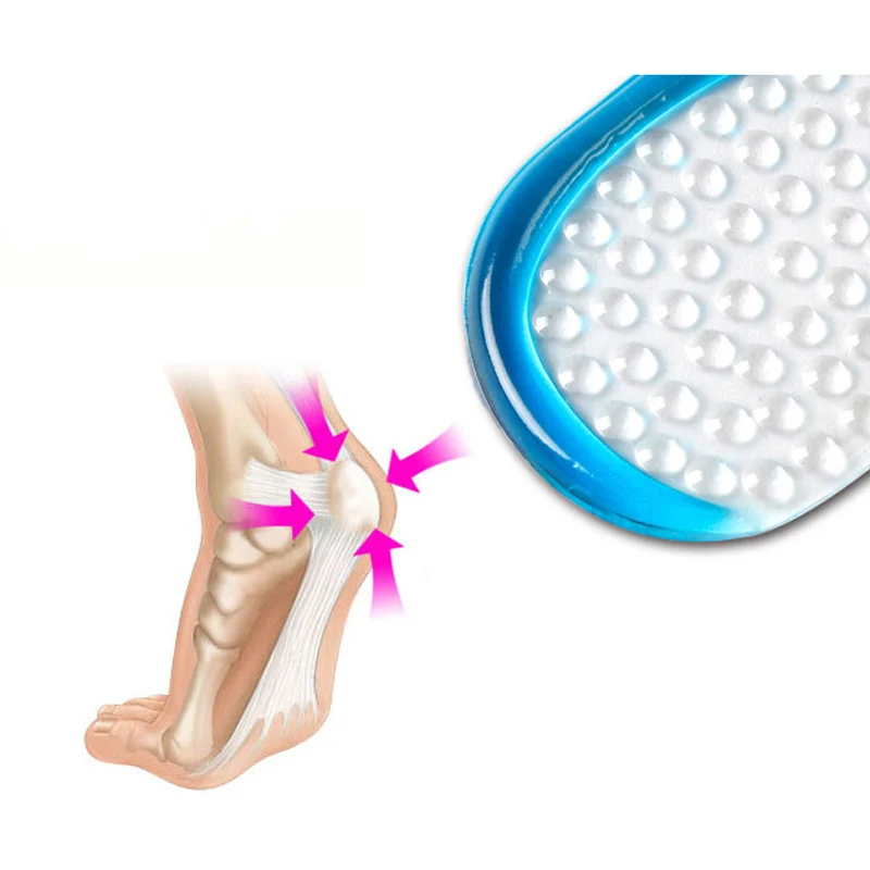Herramienta para el cuidado de los pies de Gel de silicona pies planos almohadillas de apoyo para arco ortopédico plantillas antideslizantes para aliviar el dolor tacones altos pad 1 par