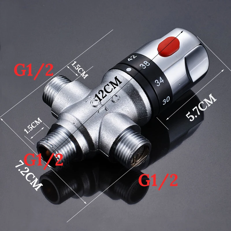Brass Ceramic Standard Thermostatic Mixing Valve thermostatic mixing valve Temperature Control Valve For solar water heater valve parts