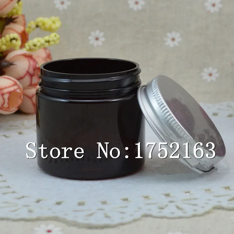 50G Brown PET cream jars,cosmetic container,cream Bottles,with aluminum