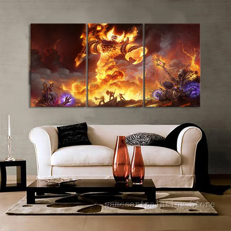 3 шт. настенный постер для видеоигр Ragnaros The Firelord|Рисование и каллиграфия| |