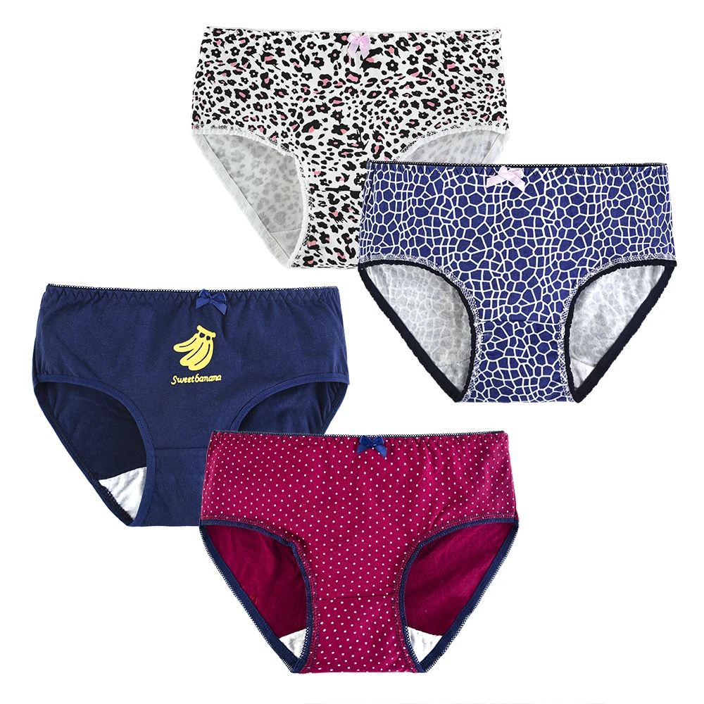 4pcs/lot Cotton kid underwear panties for girls children boxers briefs panty for 9-20 Years old teenager clothes