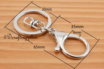 

Lobster Clasps Clips Claw purse hooks Swivel snap hook silver 6 pcs CK15