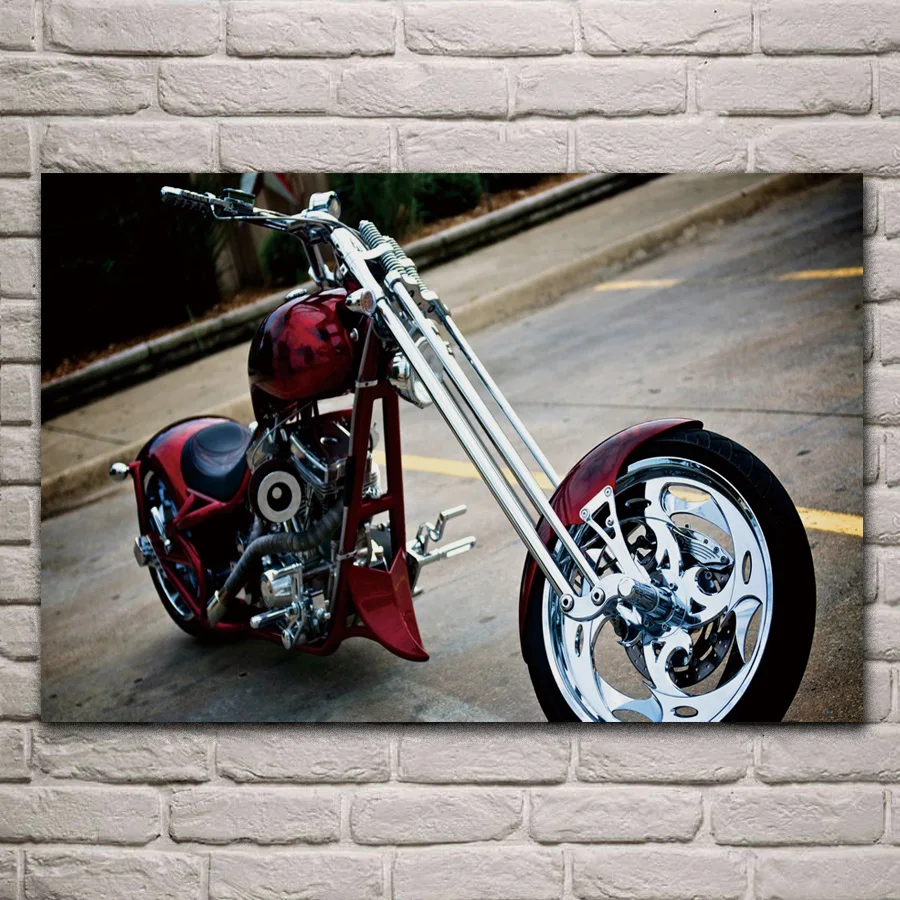 

Vehicles cool awesome motor Chopper bike motorbike motorcycle KB310 living room home modern decor wood frame poster