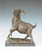 Bronze sheep Brass goat Statue copper bellwether sculpture handicrafts Collectibles Vintage Home Decoration Gifts AL-065