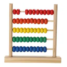 Children Kids Wooden Education font b Toy b font Small Rainbow Abacus Bead Mathematics font b