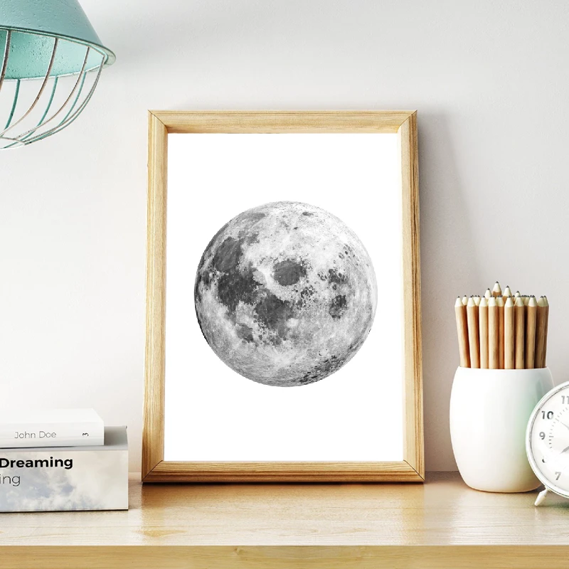 Moon Phases Wall Art Prints Kids Room Decor