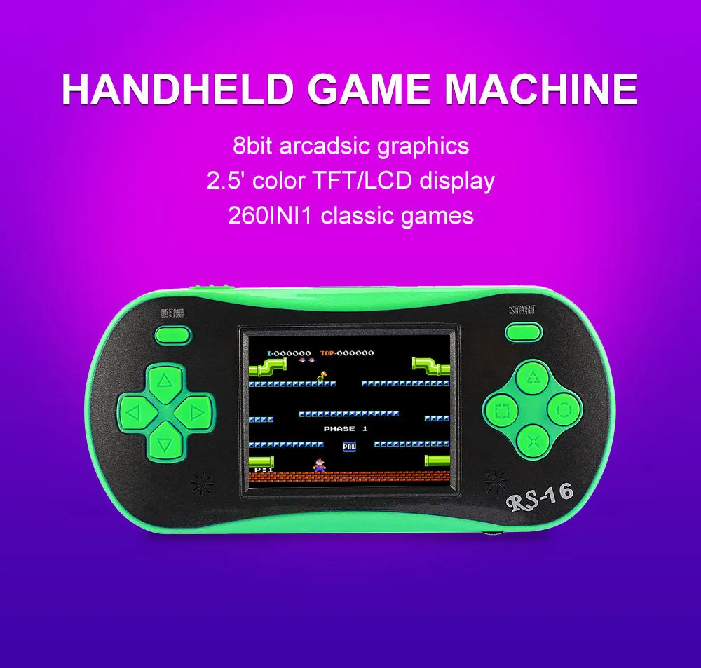 Handheld Games 2.5inch TFT Screen Handheld Game Console 260in1