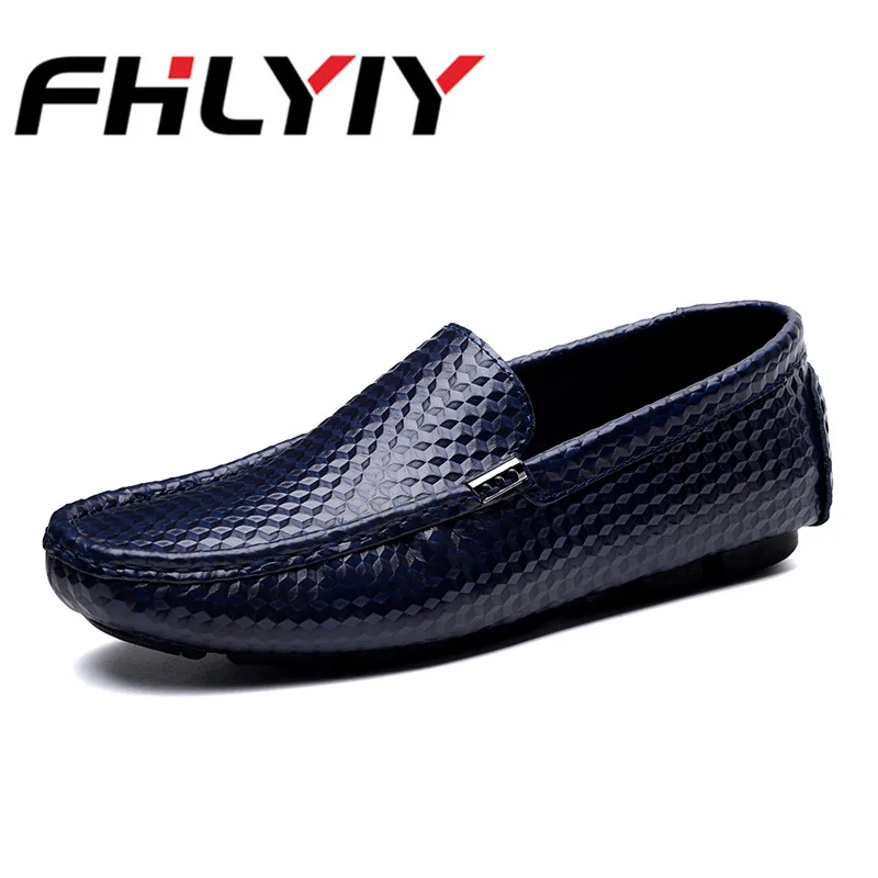 

Men Plus Size 6-13 Genuine Leather Loafers Slip on Office Summer Autumn Party Formal Business Dress Shoes Flat Solid Mens Shoes