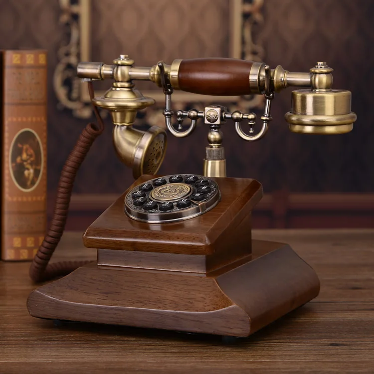 Модные однотонные деревянный антикварный телефон Модный чехол для телефона с изображением старинные антикварные телефон