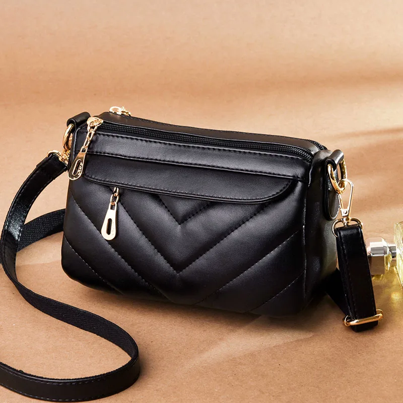 

2019 Luxury Crossbody Bags For Women Messenger Bags Vintage Leather Bags Handbags Women Famous Brand Rivet Small Shoulder Sac