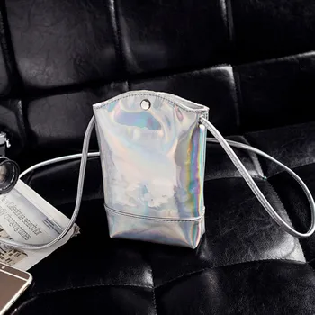 

Colorful Laser Diagonal Cross Bag Girls Mini Bag Small Purse Pouch Women Cute Coin Purses For Girls Kid Princess Wallet Children