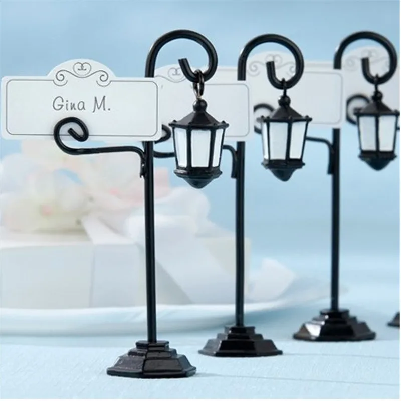 

Creative Street Lamp Seat Clip Name Card Holder Wedding Decoration Small Table Clip Resin Folder Wedding Banquet Party Supplies