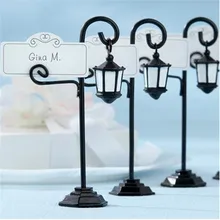 Creative Street Lamp Seat Clip Name Card Holder Wedding Decoration Small Table Clip Resin Folder Wedding Banquet Party Supplies creative food modeling favorite news folder resin japan zakka decoration kawaii bread shape business card holder