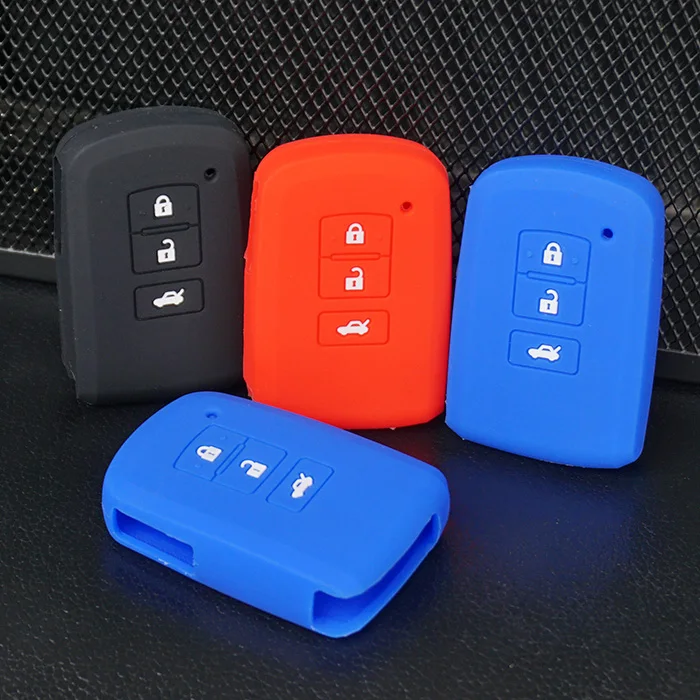 Silicone Rubber key fob cover case sleeve set protect skin jacket for Toyota Corolla Camry RAV4 Highlander Prado Remote keyless |