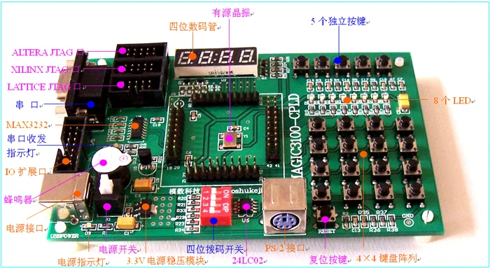 US $119.99 For XC95144XL EPM3128 EPM240 LC4128V 4 and 1 CPLD development board VHDL Verilog