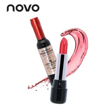 NOVO бренд красного вина флакон для помады водонепроницаемый матовый Обнаженная губа Блеск Стойкий Увлажняющий пополнение увлажняет губы