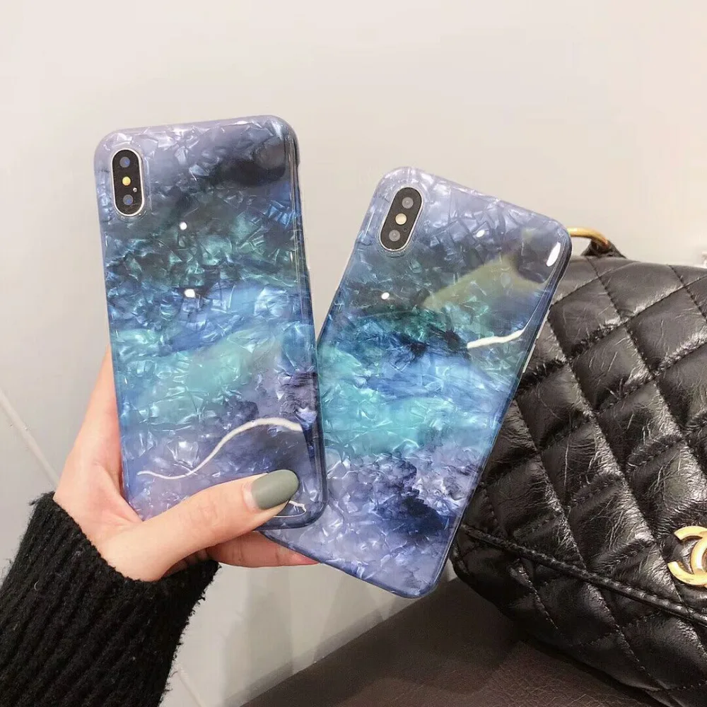 Блестящий чехол для телефона iPhone 7 8 6 6s Plus с рисунком XR XS Max из мягкого ТПУ силикона