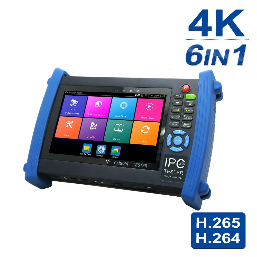

Anpviz 7 Inch 4K H.265 IP/CVBS/CVI/TVI/AHD 5-in-1 CCTV IP Camera Tester Monitor 5MP Analog Camera Testing PTZ UTP Cable Tester