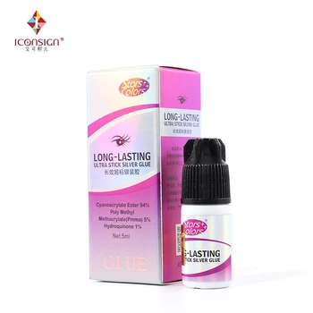 

ICONSIGN 5 bottles/lot Wholesale 5ml/bottle eyelash adhesive long lasting eyelash extension glue 5 seconds Dry