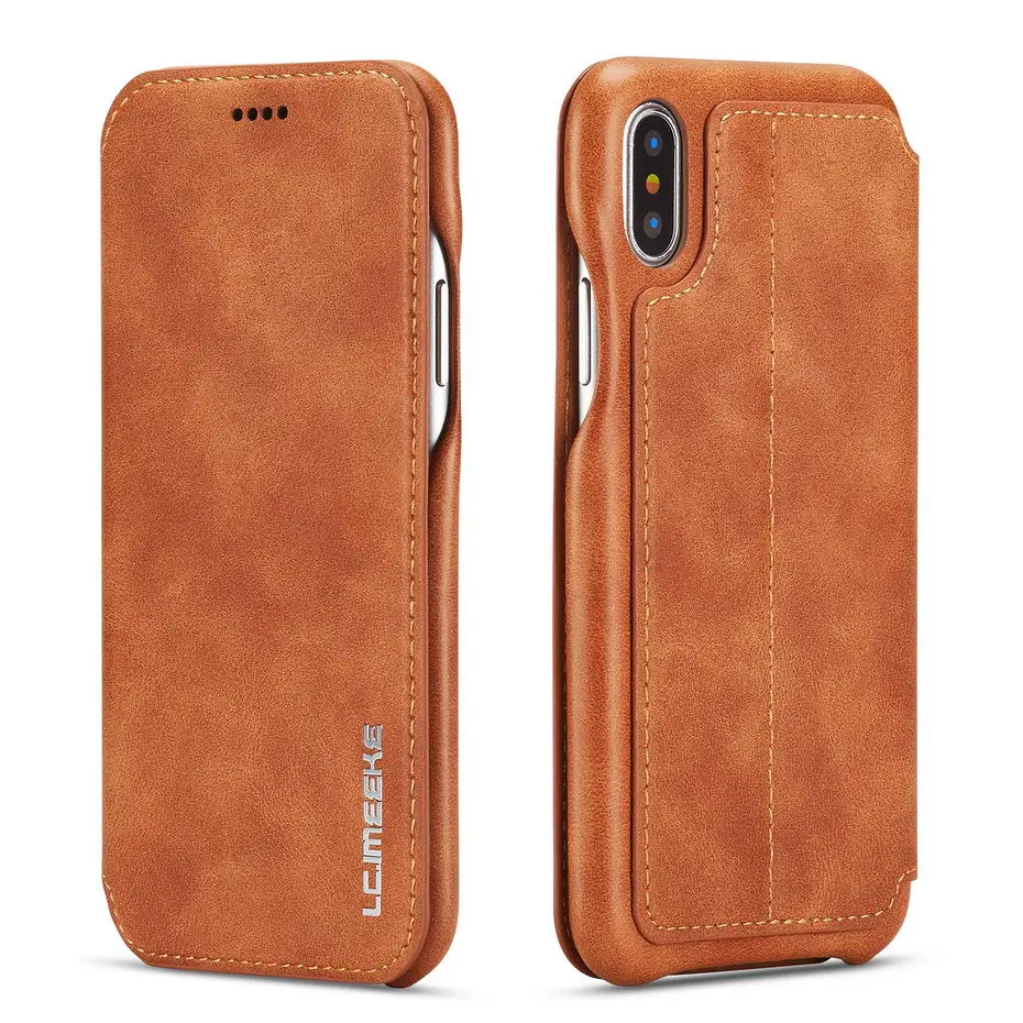 Роскошный кожаный чехол книжка для iPhone X XS XR Max 6 6s 7 8 Plus 11 Pro Max|Бамперы| |
