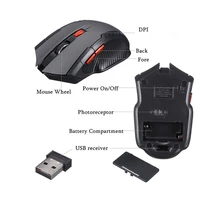 Для ПК Беспроводная мышь для ноутбука оптическая игровая мышь портативная беспроводная технология 2,4 ГГц